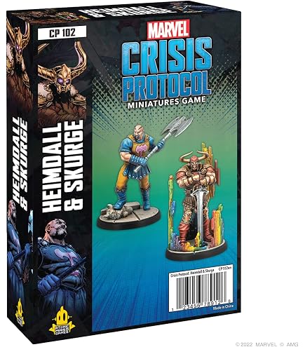 Figurines Marvel Crisis Protocol – Thor & Valkyrie (Atomic Mass Games) – Lot CP11