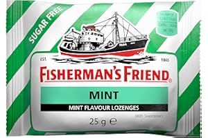 FISHERMAN'S FRIEND Fishermans Friend Mint Sugar Free Extra Strong Menthol Lozenges, Pack of 24 (25 g)