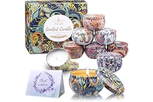 AOTTOM Duftkerzen Geschenke für Frauen 9 St, Duftkerzen Geschenkset Aromatherapie Kerzen Set Natürliches Sojawachs Kerze Gift zum Geburtstag Valentinstag Neujahr Muttertag für Garten Bad Yoga, 2,5 OZ/ST
