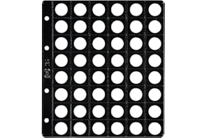 PARDO 75400 - Pack de 25 fundas monedas plástico con base, 48 alojamientos