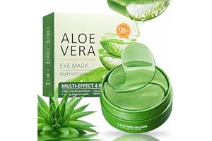 FRXVUC Collagene Patch Occhi, Maschera per gli occhi, Aloe Vera Maschera Occhi, Anti Occhiaie, Anti Rughe, Rimuovi Borse e Puffiness, Idrata Anti-Età