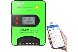 GCSOAR MPPT Laderegler 30A 12V/24V Auto Max PV 100V Eingebauter WiFi Adapter APP Fernsteuerung LCD Display Solarmodul Solarladeregler für Gel versiegelt Flooded Lifepo4 Typ