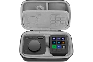 Geekria Creative Console - Custodia rigida protettiva da viaggio compatibile con Logitech MX Creative Console (grigio scuro)