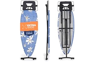 VIEIRA HOME Tabla de Planchar Premium Plancha Ropa Grande Plegable Centro Planchado Profesional - 130x47cm - Hecho en E.U