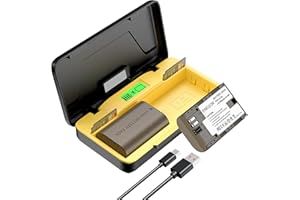 ENEGON LP-E6/LP-E6N 20W Dual-Akku-Speicher-Schnellladegerät-Set (2X 3000mAh) kompatibel mit Canon EOS 5D, EOS 5D Mark II,EOS 6D, 7D, 60D, 70D, 80D, 90D, XC10, XC15, LCD-Anzeige