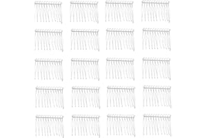 XCSJ 20pcs Peineta Para Velo De Novia 12 Dientes Peine Lateral Para El Cabello Diy Metal Peine Del Pelo Dientes Nupciales Peine Alambre De Metal Accesorios Para Tocado Para Niñas y Mujeres (Plata)