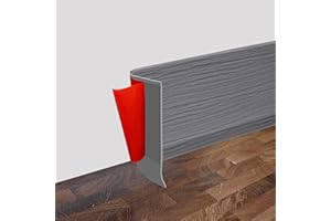 ANKEKOLYSTAR Plinthe Souple Autoadhésive PVC 6 mètre, Plinthe Adhesive -8cm de large -2 mm d'épaisseur, Plinthe Corniere Bande Décorative pour Cuisine et salle de bain
