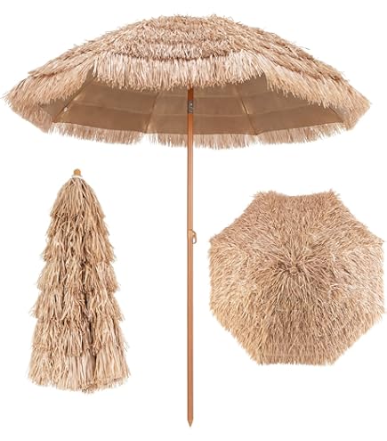 Hawaii Strandschirm 1,6m - Pinker Sonnenschirm Mit Knickmechanismus