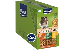 Vitakraft Kräcker Mix, Knabberstangen, für Meerschweinchen, mit Citrus, mit Gemüse, mit Honig, ohne Zusatz von Zucker und Getreide (10x 168g)