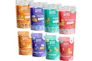 FLOOPP BITES 100% NATURALES Floopp Bites Snacks para Perros, Pack Mixto de Galletas Crujientes y Masticables, 600gr