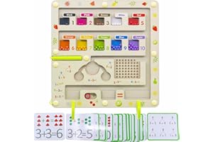 Oqunene Magnetic Color&Number Counting Toy Maze Montessori Toys Puzzle Game Board Matching Learning Counting Puzzle Board Toddler Toys Gift for Boys Girls 3 4 5 Years Old