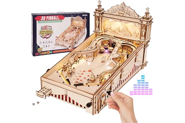 ROKR Pinball Modellbyggsatser För Vuxna att Bygga -3D Pussel Presentidé för Far Farfar(EG01)