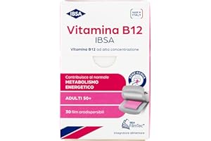 Vitamina B12 IBSA - 30 Film Orodispersibili. Integratore alimentare a base di Vitamina B12 che contribuisce al normale metabolismo energetico. Gusto Lampone
