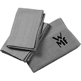 WMF -Set of 3 Pieces, 2 Tea Towels and 1 Hand Kitchen Towel, Cotton, Grey, 3 Units