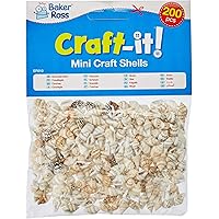Baker Ross Mini-Muscheln zum Basteln- für Kinder - Dekoration (Packung mit 200 Stück)