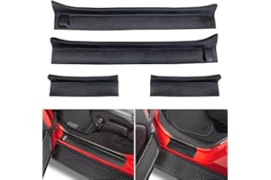 TDHLW Protectores de umbral de Puerta Protectores de Entrada de Puerta para Jeep Wrangler JL JLU Gladiator JT 4 Puertas 2018-2021, Accesorios Exteriores