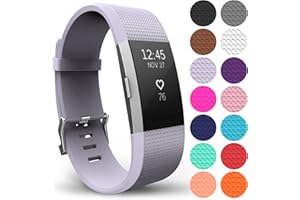 Yousave Accessories® Correa Fitbit Charge2, Pulsera Deportiva de Silicona de Repuesto para Fitbit Charge 2 - Disponible en 15 Colores