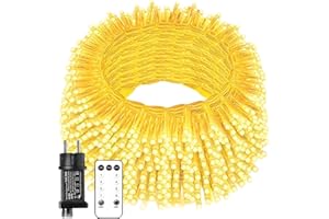 Anmossi Guirlande Lumineuse Intérieur Extérieur,30m 300 LED Guirlande Noel avec Télécommande,Minuterie,8 Modes d'Éclairage Étanche IP44,pour Arbre de Noël,Jardin,Cour,Fête,Mariage,Blanc Chaud