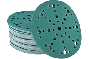 Wabrasive nass und trocken Schleifscheiben 150mm Klett 48 Löchern K1000 Set 50 St | Nass Schleifpapier für Auto- und Karosseriereparaturen | passend zu Festool Rotex 150 mit Schleifteller 150mm klett