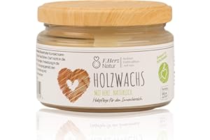 F. HERZ Pasta de cera incolora para madera, brillante, 250 ml, incolora en cristal, para superficies de madera en interiores, fabricada en Alemania