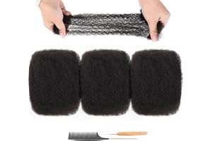 Originea Afro Kinky Bulk Human Hair for Locks Extensions Cheveux Naturel Humains 20cm 3 packs kinky-curly bulk twist meches pour tresses africaine Naturel Noir