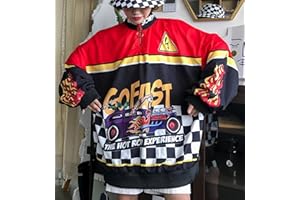 Cloudy 2021 Primavera Verano Mujeres señoras Carreras Coche Harajuku Streetwear Bomber Chaqueta Cortavientos Punk Novio Suelto Coreano Abrigo