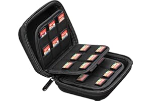 ButterFox 45 Switch Game Case für Nintendo Switch, Switch Game Card Storage Holder or PS Vita Or SD Memory Card Case (45 Game + 12 MicroSD)