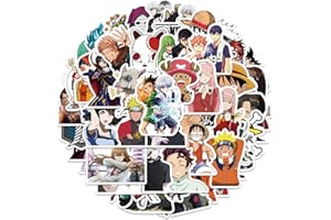 LYLSDSB 50 StüCk Anime Aufkleber Wasserdicht Vinyl Graffiti Stickers für Laptop Skateboard Auto Motorrad Gitarre Gepäck Wasserflasche Telefon, Cartoon Mix Anime Aufkleber für Teens Kinder Erwachsene