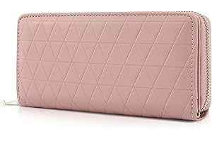 TAN.TOMI Geldbörse Damen groß im Langformat, Geldbeutel mit Exklusiven Prägungen auf Synthetisches Leder, Portemonnaie mit RFID, und mit Reißverschluss Druckknopf und vielen Fächern.