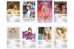 BDSHUNBF 8PCS Taylor Album Cover, Tour poster, Music Album Cover, Posters Print, Aesthetic Canvas Wall Art for Room Decor for Teen Girls 8x10 inch Unframed