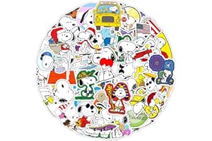 FANCICO 50 adesivi cane per bottiglie d'acqua, skateboard, bagagli, computer, album di ritagli, per bambini e adolescenti