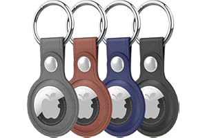 Diruite Porte clés pour Airtags,Support Protection Cuir Luxe AirTags avec Porte-clés Localisateur Porte clés Anti-Perte Anti-Rayures pour Apple Airtags Protection Paquet de 3