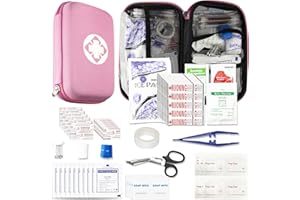 AMORNING 276pcs Small Travel Kit di pronto soccorso Forniture per affari, kit di pronto soccorso Backpacking Essentials articoli trauma kit di sopravvivenza di pronto soccorso per l'avventura all'aperto
