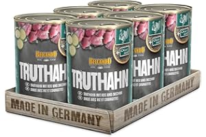 Belcando Super Premium Lata [6x400g Pavo con arroz y calabacín] | Comida húmeda para Perros | Alimento húmedo Lata | Alimento Completo para Perros de Todas Las Razas