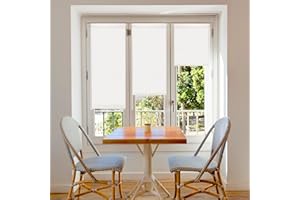 Blindecor Aure | Estor enrollable Easyfix translúcido liso - Blanco roto, 67 x 180 cm (ancho por alto) | Tamaño de la Tela 64 x 175 cm | Estores sin herramientas para ventanas