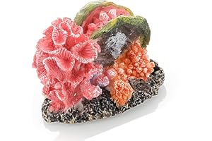 Movoja - Decorazione per acquario, corallo, rosa, XXL, per acqua dolce e salata, decorazione per acquaristica corallo