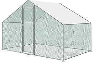 vanvilla Hühnerstall Tiergehege Freilaufgehege für Hühner Hasen Kleintiere Kaninchen Stall Kaninchenauslauf Hasenauslauf Auslauf 3x2x2 m