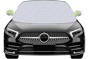 LEVANLIGHT Car Windscreen Cover, Snow UV Ice Protection Car Windshield Cover with 3 Hidden Magnets and Side Wing Mirror Covers, Windshield Frost Guard Fit for Cars in All Weather (193 * 126cm)