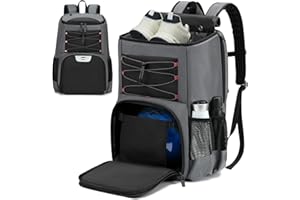 BOSSTIN Bowling Backpack, Single Ball Bowling Bag with Shoe Bag and Bowling Accessories, Bowling Ball Bag with Padded Ball Holder 1 Ball Black