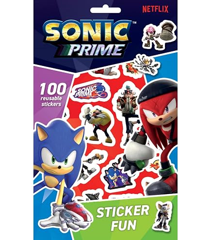 Libro De Pegatinas SONIC THE HEDGEHOG - Más De 1000 Pegatinas Oficiales + Páginas Para Colorear, Regalo Gamer