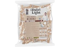 DULCI LIGHT DULCE Y FAVORABLE Dulcilight Edulcorante Moreno Zero 100 Sobres |Sustituto del azúcar Moreno Sabor Natural | Granulado con Fibra Vegetal | keto |1 sobre 0,6g = 2 cdas de azúcar| No OMG | edulcorante sobres