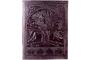 Paper High Tree of Life Embossed Leather Photo Album | Fair Trade & Handmade | Scrapbooking & DIY (Extra Large)