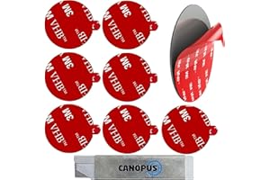 CANOPUS Almohadillas Adhesivas 3M ExtraFuerte, VHB 5952, Redondo (50mm - Dia) Impermeable Cinta Doble Cara, Pegatina Redonda, Ideal para Uso en Automóvil, Interior y Exterior