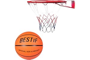 ‎BESTIF BESTIF Basketballkorb Basketball Set für Kinder | großer Korb 45cm | Ball Gr. 5 | Hoop zum Aufhängen Ring