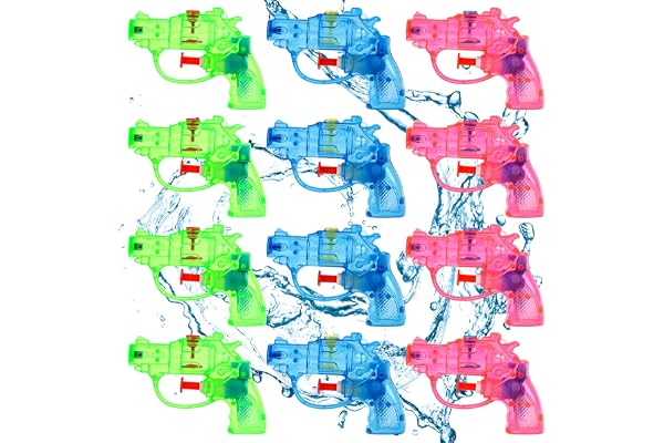 SULOLI 12pcs Pistolets à Eau,Pistolet à Eau Adulte Enfant -Piscine Extérieure de Jardin de Plage Alignée Fête d'été