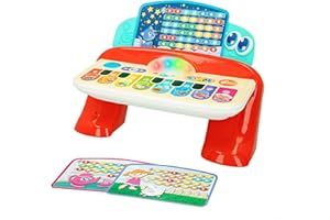 Winfun Piano Infantil, Juguetes con música bebés, Incluye partituras, Luz y Sonido, Botones táctiles, Juguete Musical, Regalos bebé 1 año, 47258