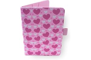 OXROSE Protector de cuaderno de salud para bebé, diseño de corazón, tamaño A5, 15 x 21 cm, solapa para guardar las ordenanzas