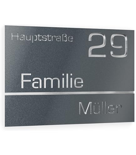 Targhetta Nome In Acciaio Inox Graviers - Incisione Laser, 8.5x3cm, Per Porta, Cassetta Lettere, Campanello - Foto 9