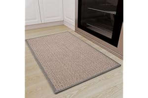 SIXHOME Juego de Alfombras de Cocina Antideslizantes Alfombras de Cocina Tapetes y Tapetes Modernos Lavables para Pasillo Comedor(Gris,40 * 60cm)