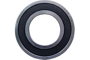 NEX SOLUTIONS GROUP NEX 6203 2rs 1uds Rodamiento de Bolas 17x40x12mm Doble Junta de Goma y Acero Cromado, 6203-2rs Rodamiento de Bolas Sellado